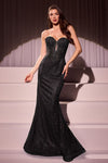 Prom Dresses Long Prom Formal Beaded Glitter Dress Black