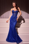 Prom Dresses Long Prom Formal Beaded Glitter Dress Royal