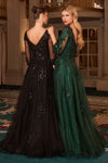 Formal Bride Dresses Long Formal A Line Evening Dress Black