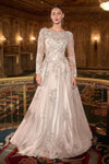 Wedding Dresses Long Sleeve A Line Wedding Dress Off White