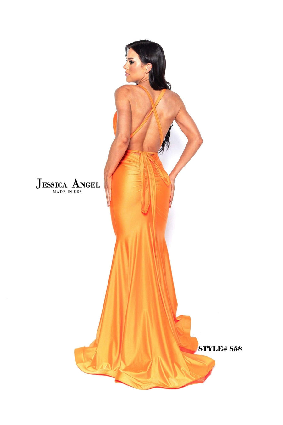 Jessica Angel Long Formal Fitted Dress 858 - The Dress Outlet