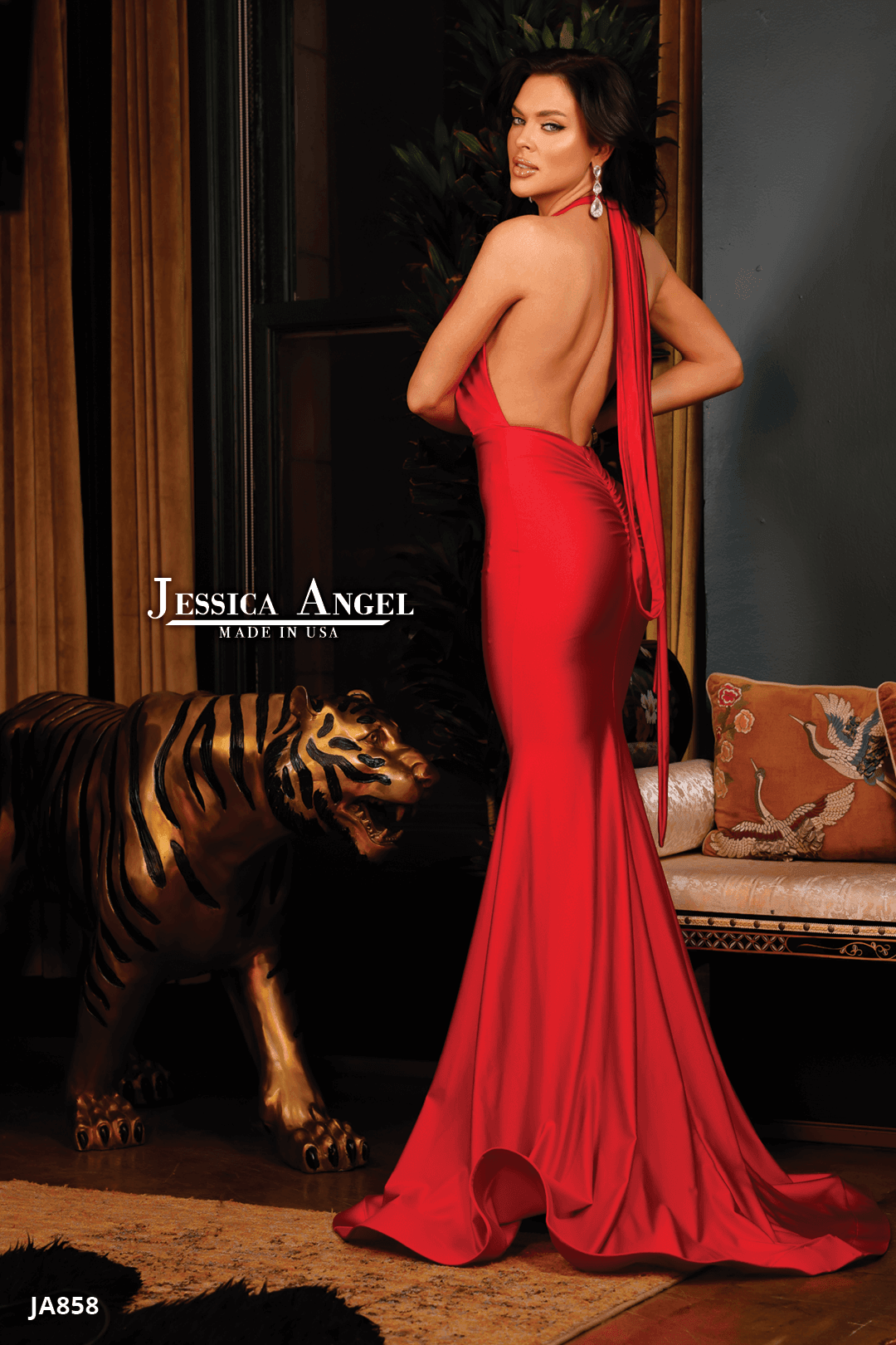 Jessica Angel Long Formal Fitted Dress 858 - The Dress Outlet