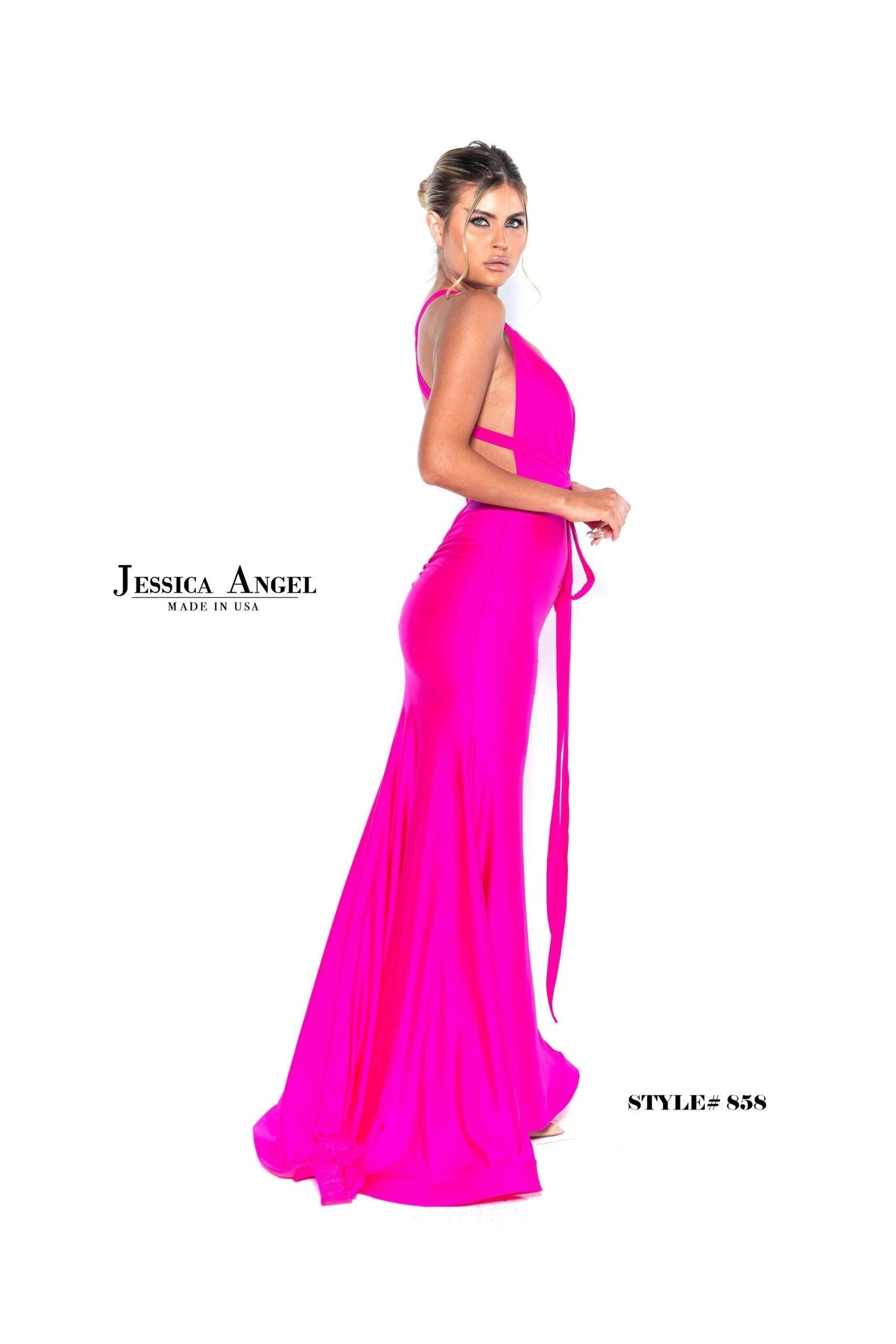 Jessica Angel Long Formal Fitted Dress 858 - The Dress Outlet