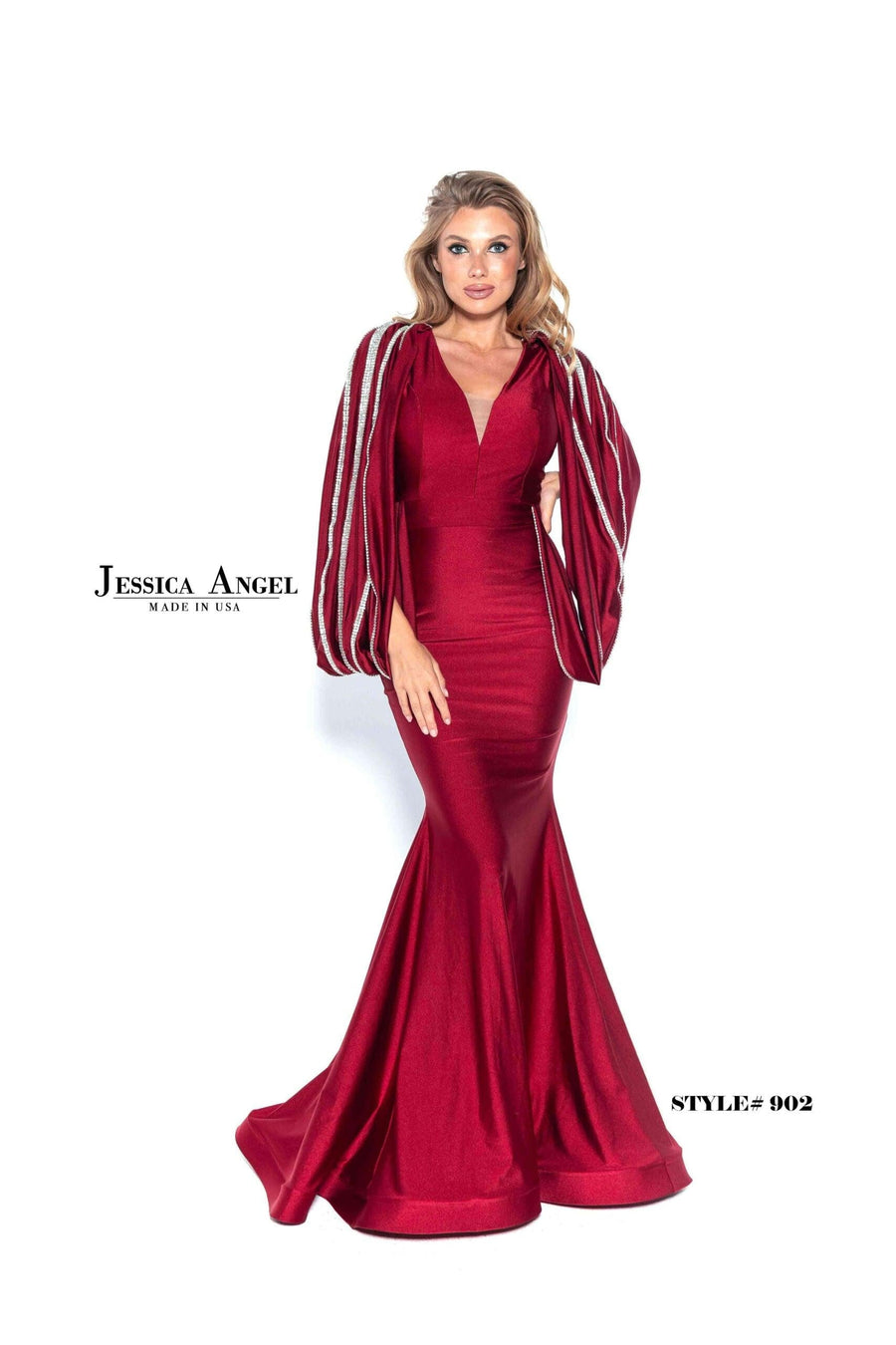 Jessica Angel Long Formal Fitted Evening Dress 902 - The Dress Outlet