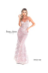 Jessica Angel Long Formal Fitted Lace Dress  857 - The Dress Outlet
