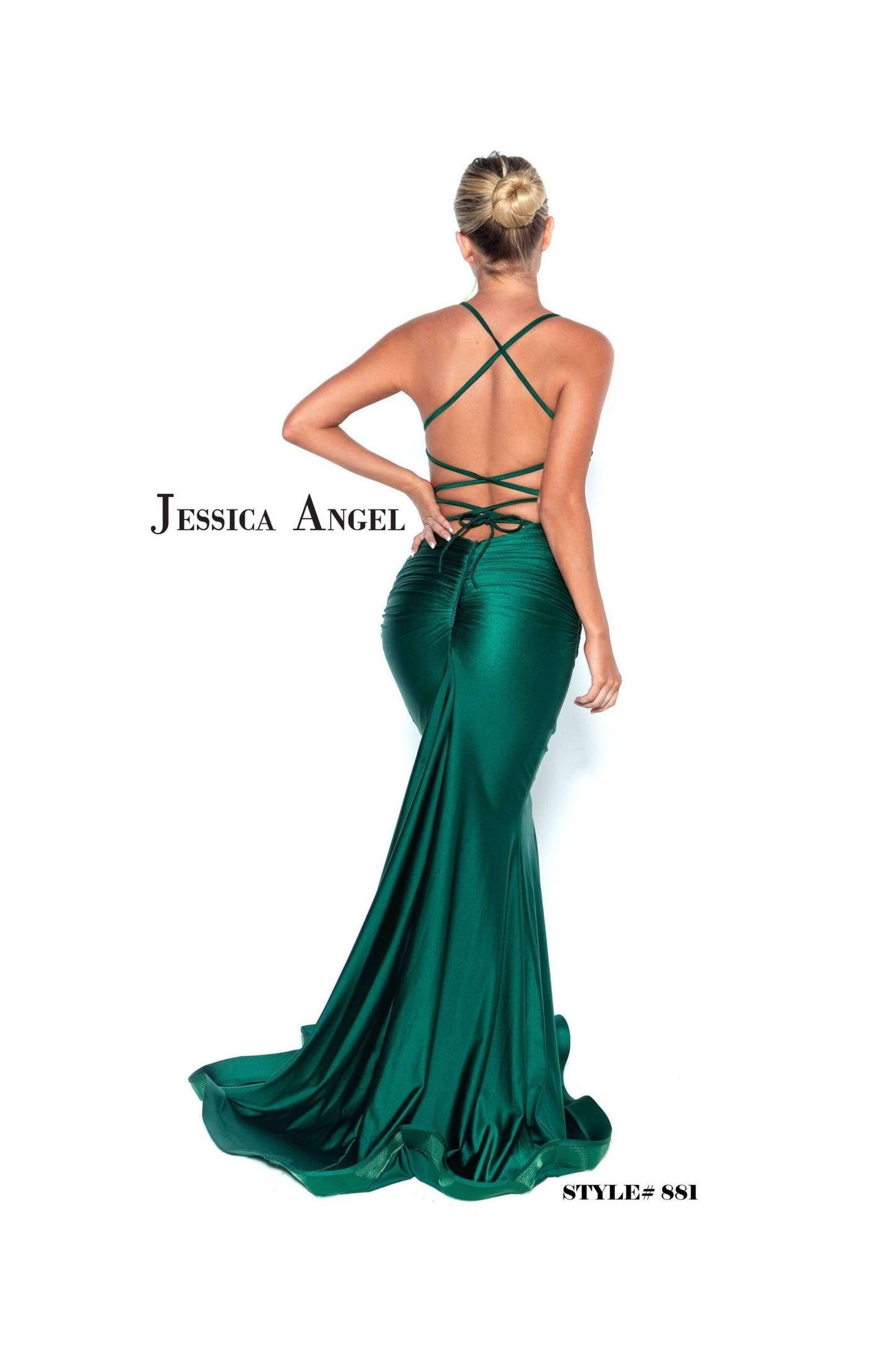Jessica Angel Long Fitted Mermaid Dress 881 - The Dress Outlet