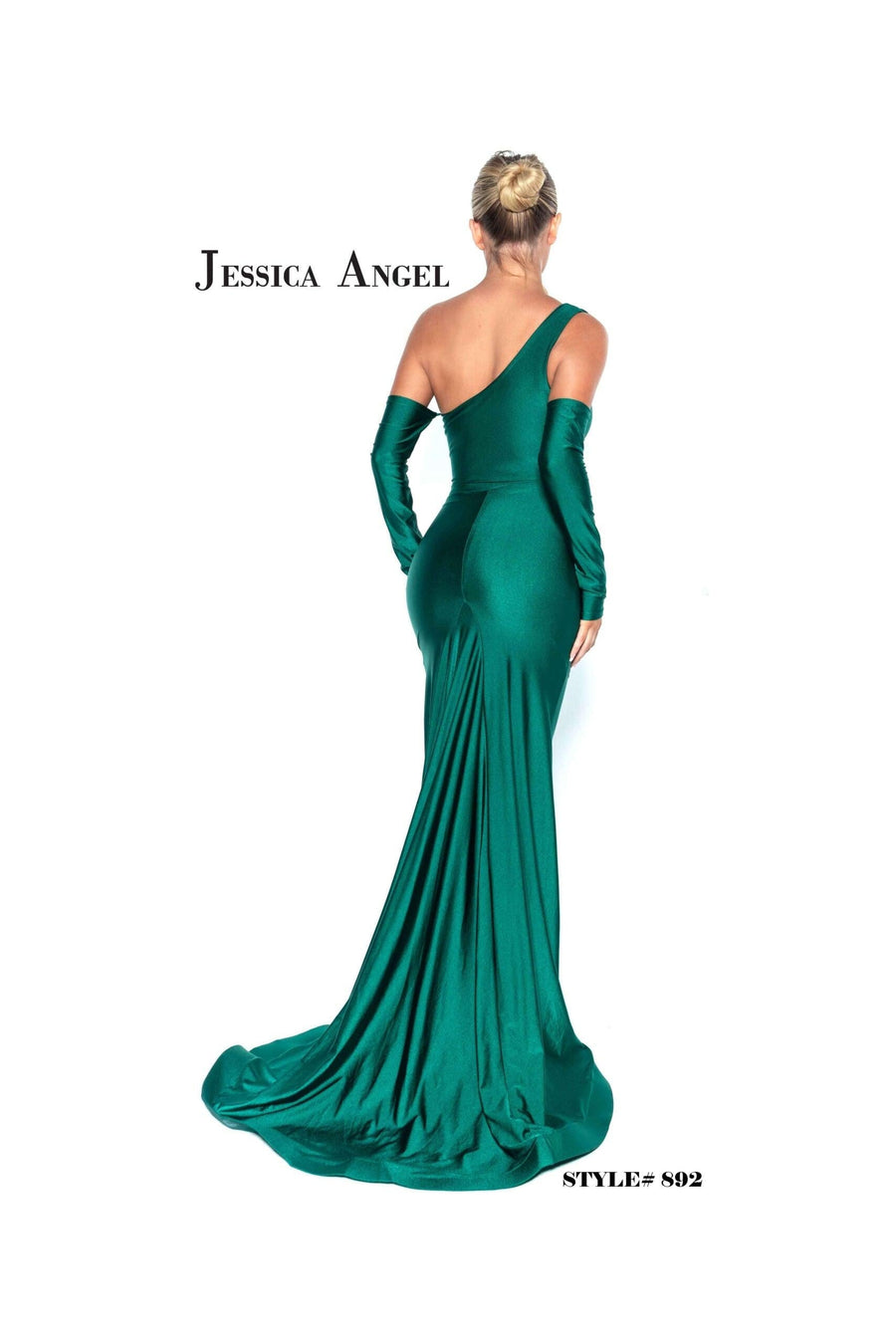 Jessica Angel Long Formal One Shoulder Prom Gown 892 - The Dress Outlet