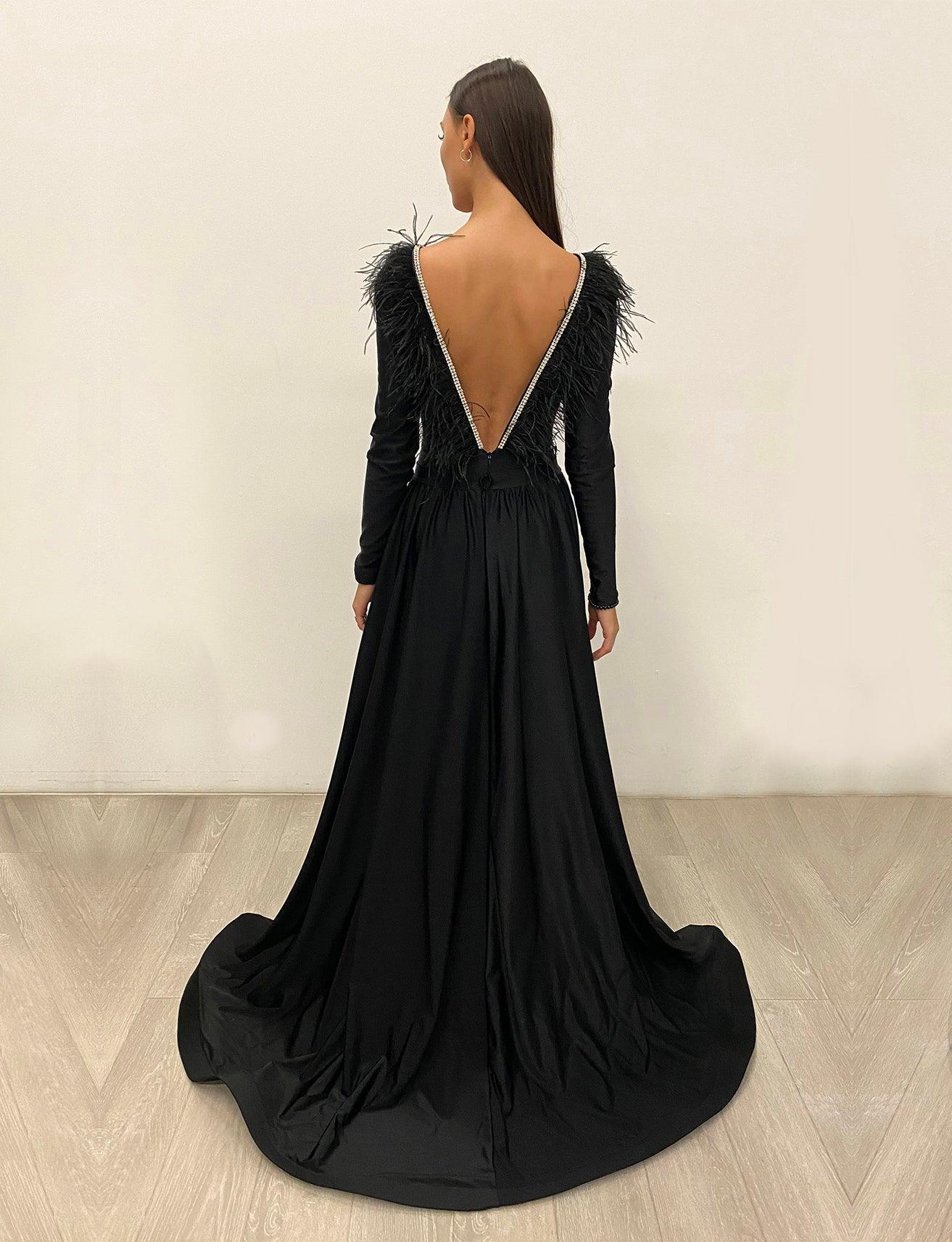 Jessica Angel Long Sleeve Formal Jumpsuit 864 - The Dress Outlet