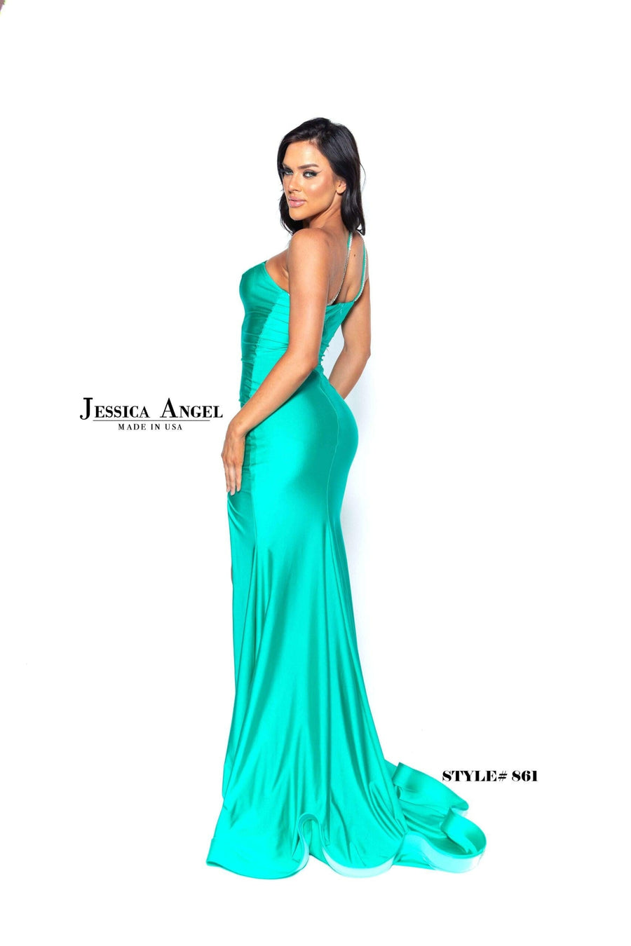 Jessica Angel One Shoulder Formal Long Dress 861 - The Dress Outlet