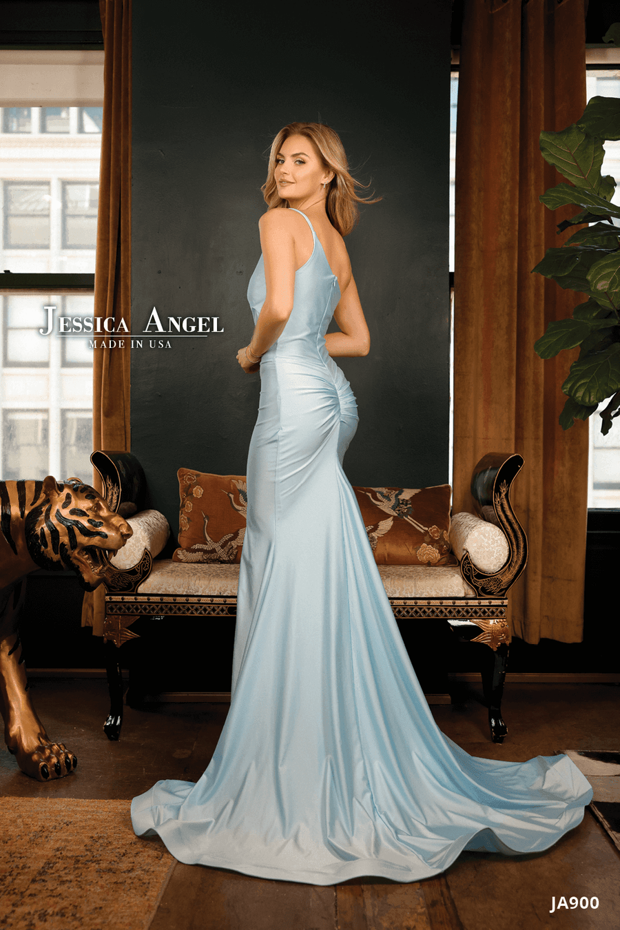 Jessica Angel One Shoulder Long Formal Dress 900 - The Dress Outlet