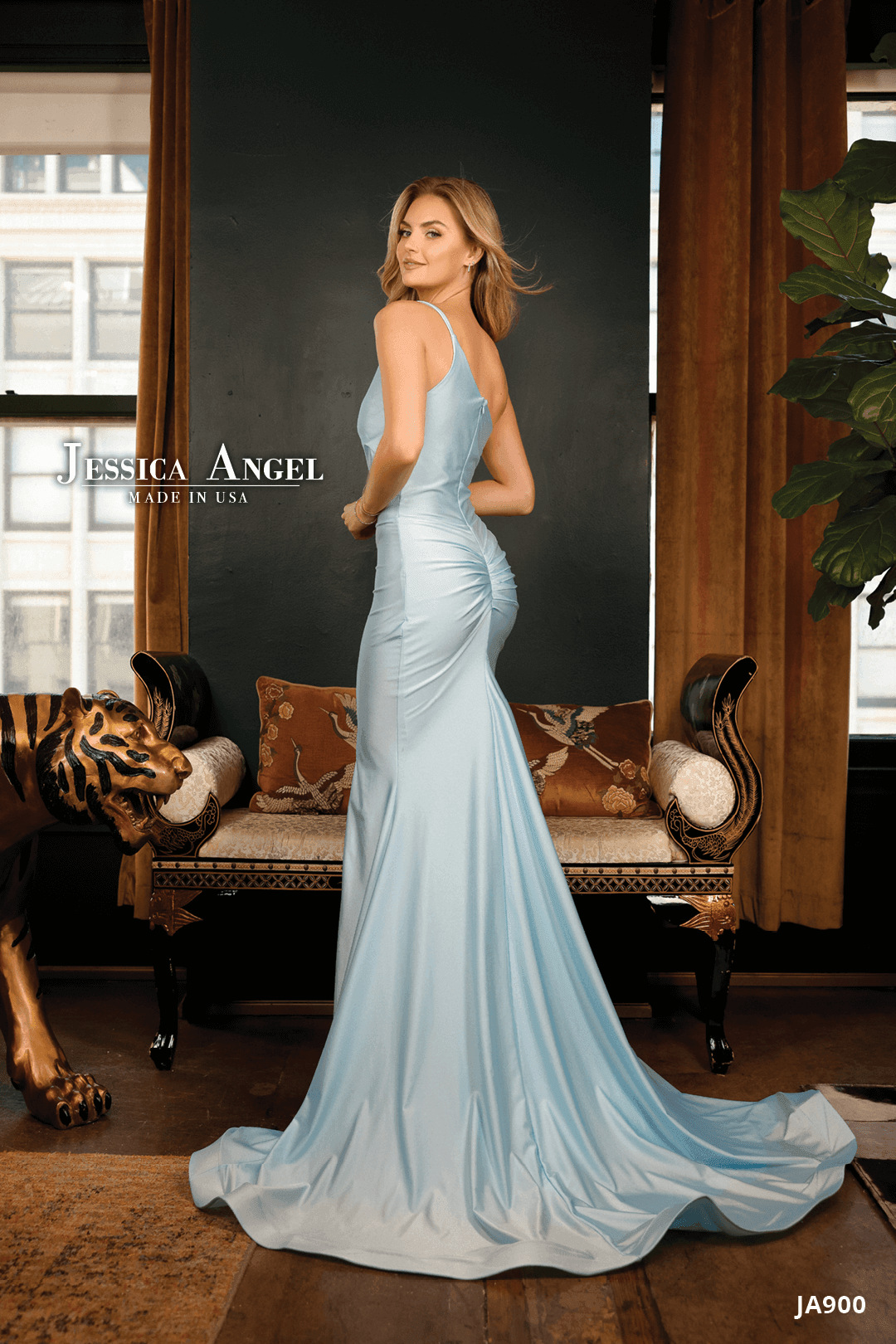 Jessica Angel One Shoulder Long Formal Dress 900 - The Dress Outlet