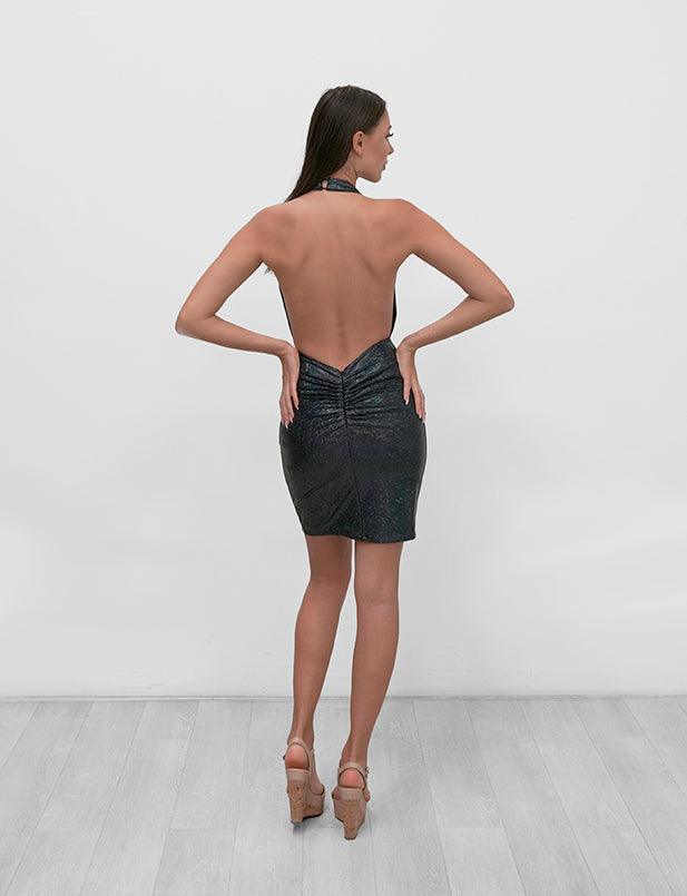 Jessica Angel Short Halter Fitted Cocktail Dress 913 - The Dress Outlet