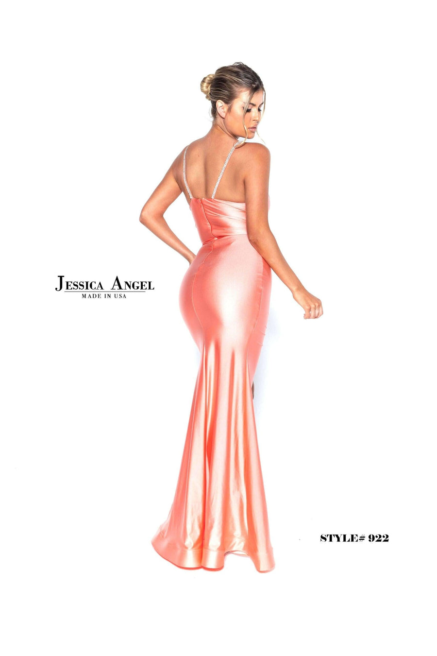 Jessica Angel Spaghetti Strap Long Formal Dress 922 - The Dress Outlet