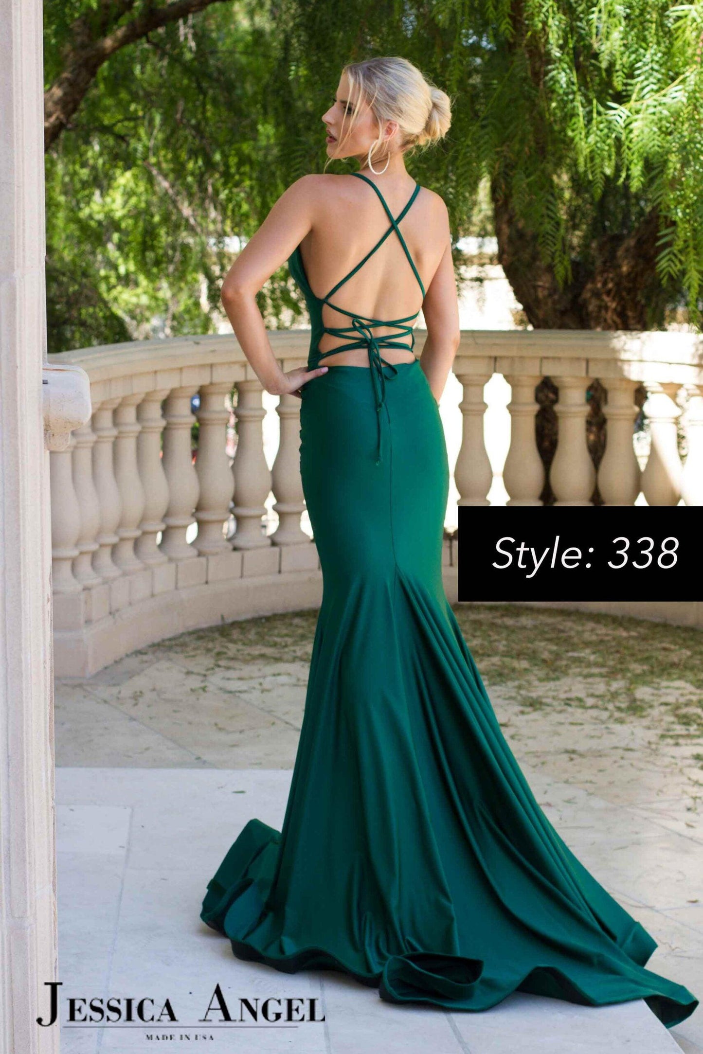 Jessica Angel Strappy Back Long Formal Gown 338 - The Dress Outlet