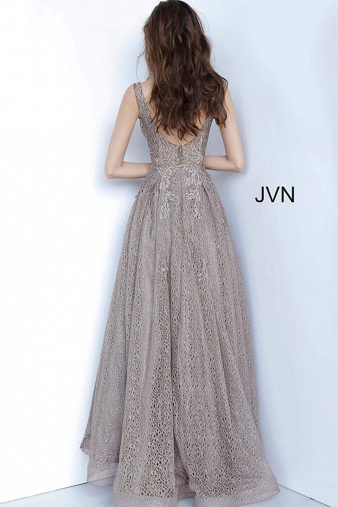 JVN By Jovani Long Prom Ball Gown JVN02314 Cafe - The Dress Outlet Jovani
