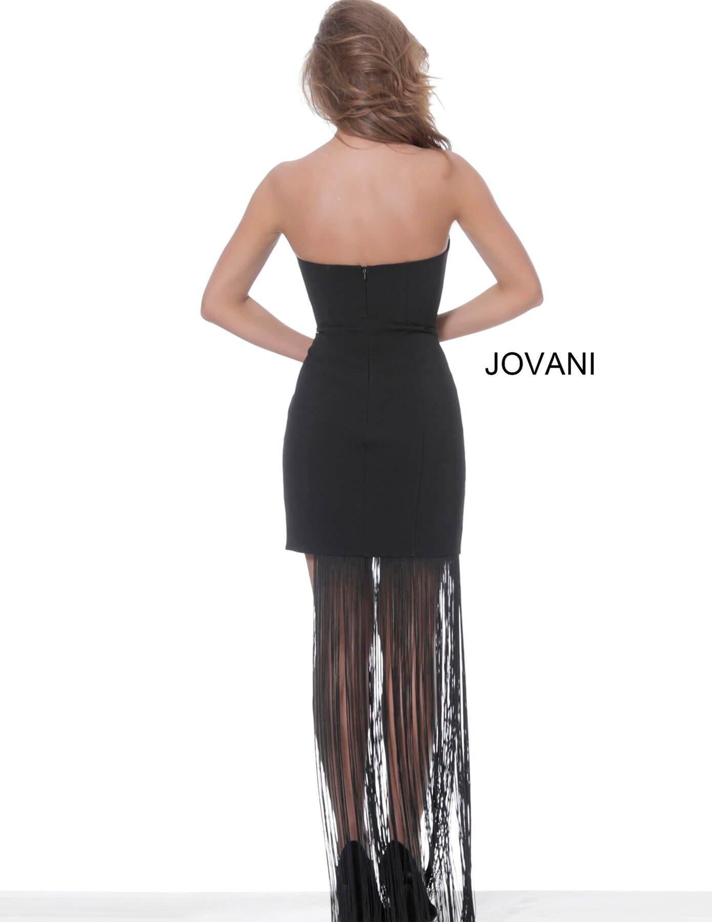 Jovani Fringe Skirt Dress - The Dress Outlet