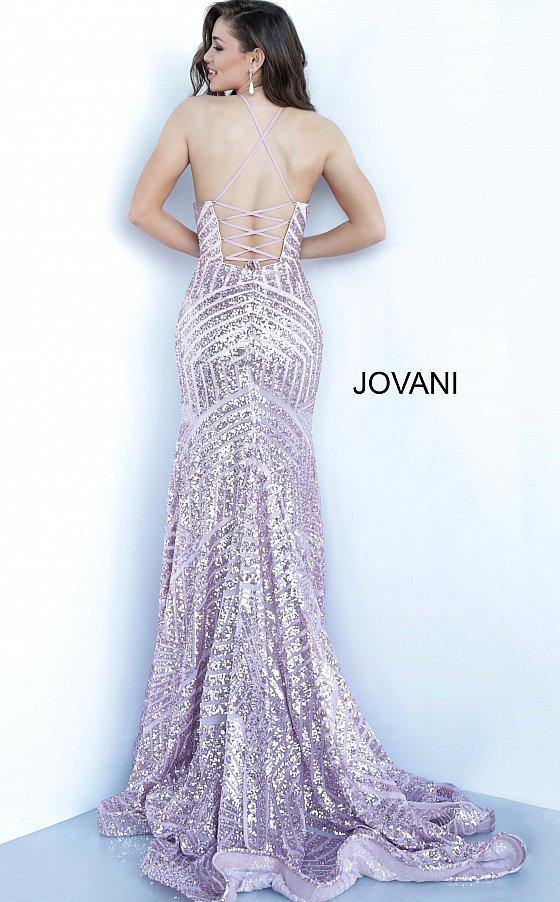 JVN By Jovani Long Formal Halter Prom Gown JVN4132 - The Dress Outlet Jovani