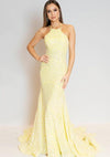Jovani Long Formal Halter Prom Gown 4132 - The Dress Outlet