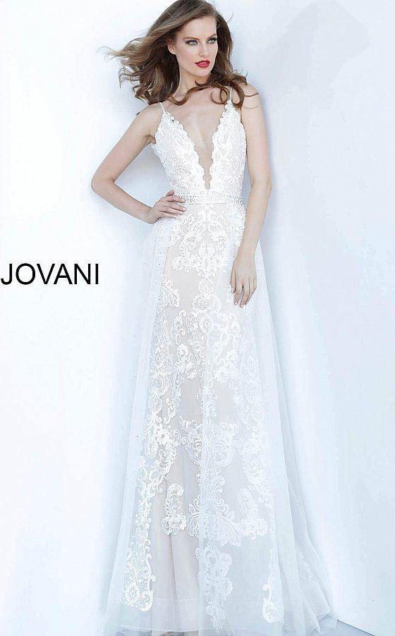 JVN By Jovani Wedding Long Dress JVN59345 - The Dress Outlet Jovani