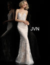 JVN By Jovani Spaghetti Straps Prom Lace Dress JVN62330 - The Dress Outlet Jovani