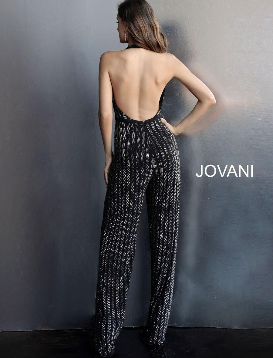Jovani Beaded Prom Jumpsuit JVN65051 - The Dress Outlet
