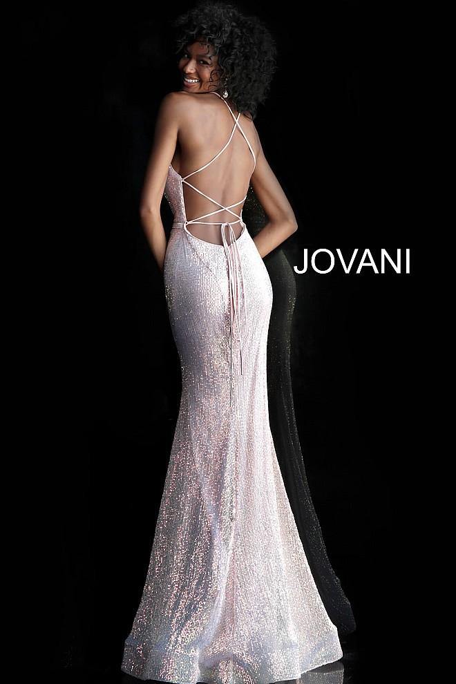 JVN By Jovani Long Formal Prom Dress JVN66948 Pink - The Dress Outlet Jovani