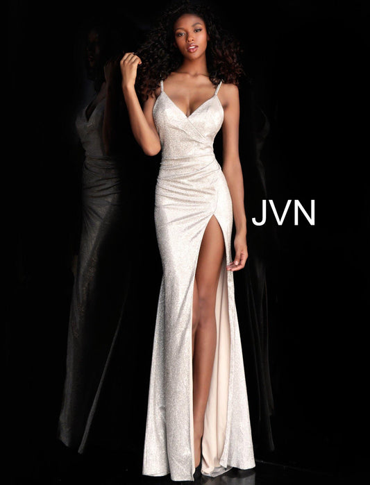 JVN By Jovani Long Formal Prom Fitted Dress JVN67102 - The Dress Outlet Jovani