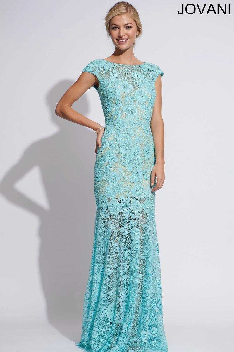 Jovani Cap Sleeve Long Prom Gown 88435 - The Dress Outlet