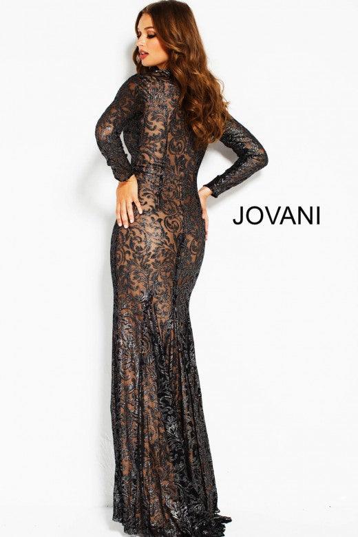 Jovani Formal Long Sleeve Evening Dress 54989 - The Dress Outlet