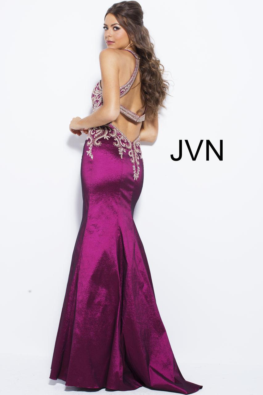 Jovani Halter Long Mermaid Dress 41685 - The Dress Outlet
