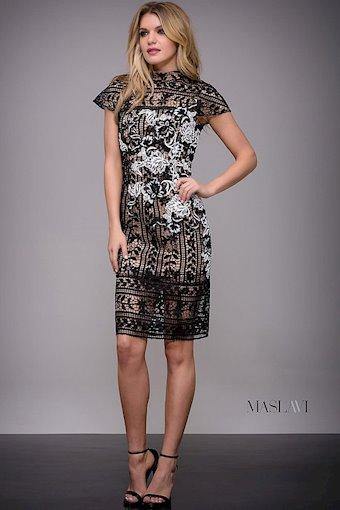 Jovani High Neck Cap Sleeves Short Dress M54863 - The Dress Outlet