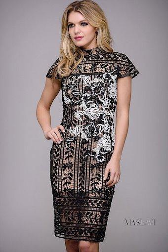 Jovani High Neck Cap Sleeves Short Dress M54863 - The Dress Outlet