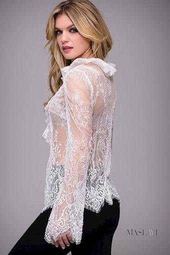 Jovani Lace Long Sleeve Top M41635 - The Dress Outlet