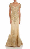 Jovani Long Formal Cap Sleeve Evening Gown 39483 - The Dress Outlet