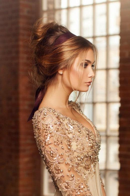 Jovani Long Formal Long Sleeve Chiffon Dress 88890 - The Dress Outlet