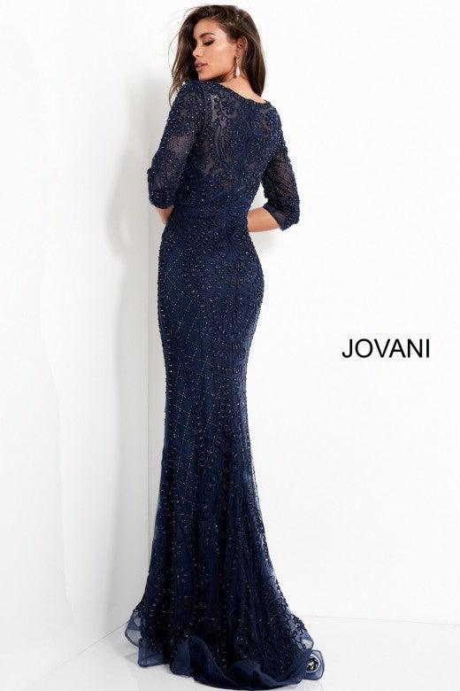 Jovani Long Formal Long Sleeve Evening Dress 03561 - The Dress Outlet