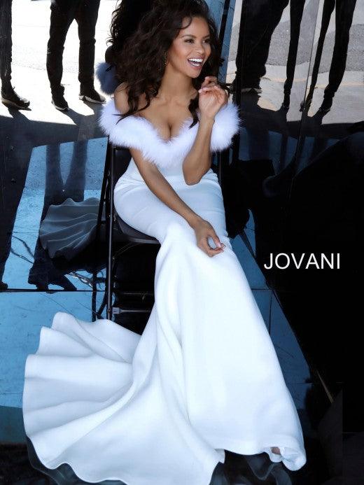 Jovani Long Formal Off Shoulder Evening Dress 63884 - The Dress Outlet