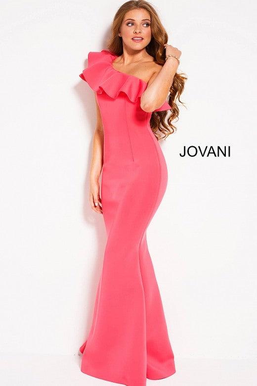 Jovani Long Formal One Shoulder Prom Dress 51274 - The Dress Outlet