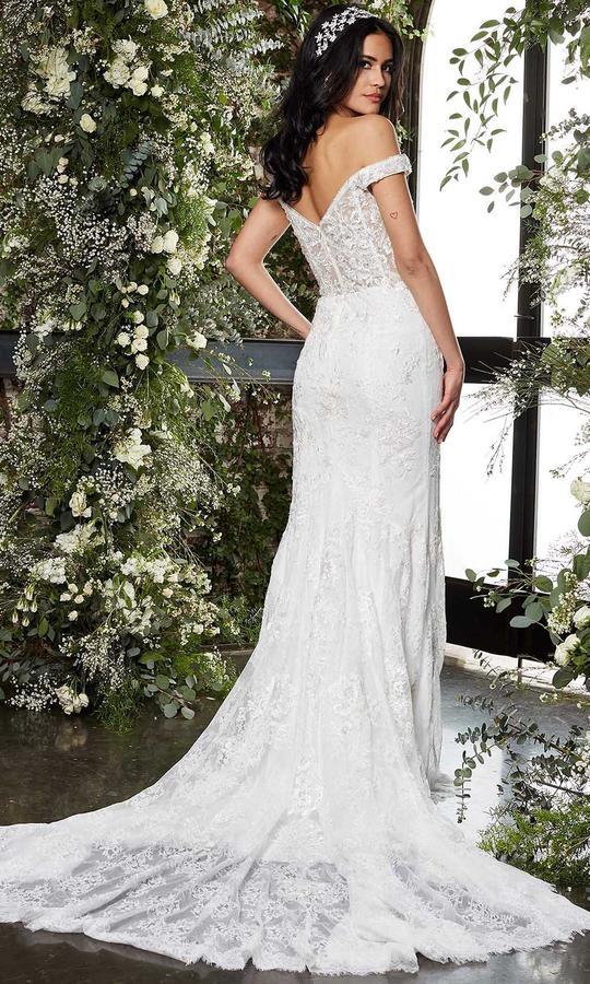 Jovani Long Off Shoulder Fitted Bridal Gown JB2493 - The Dress Outlet