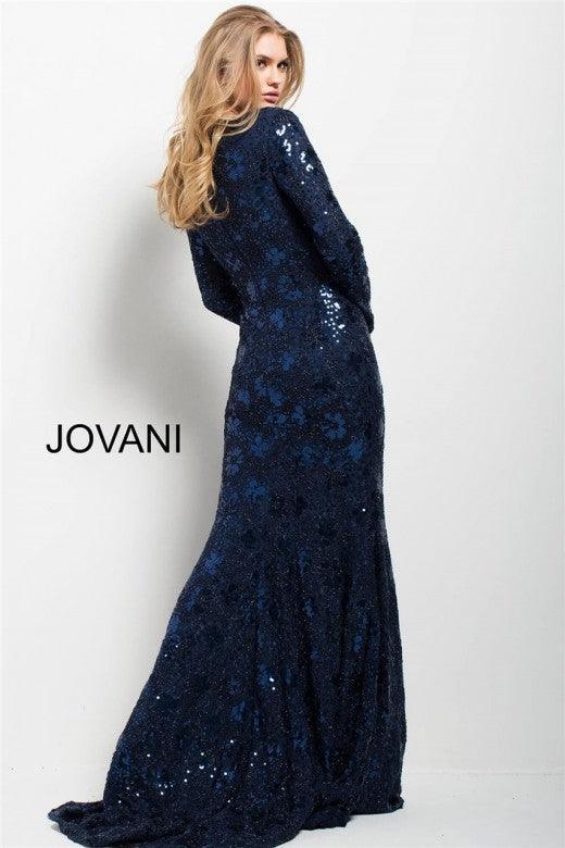 Jovani Long Sleeve Formal Evening Dress 40942 - The Dress Outlet