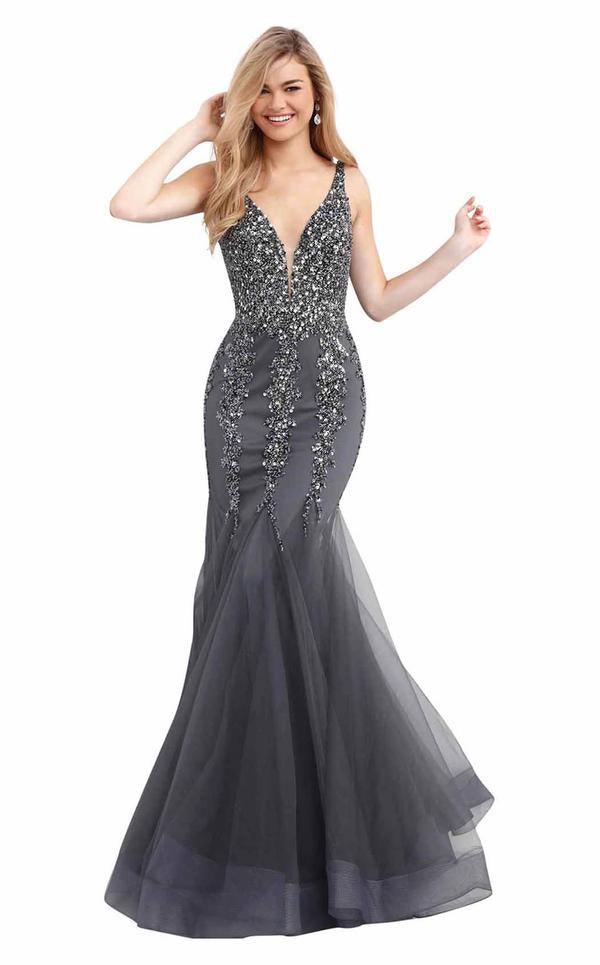 Jovani Long Sleeveless Fitted Prom Dress 63700 - The Dress Outlet