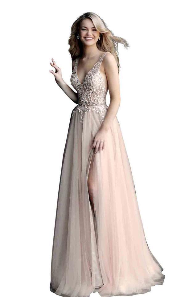 Jovani Long Sleeveless Prom Dress 65324 - The Dress Outlet