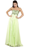 Jovani Long Strapless Formal Chiffon Dress 1920 - The Dress Outlet