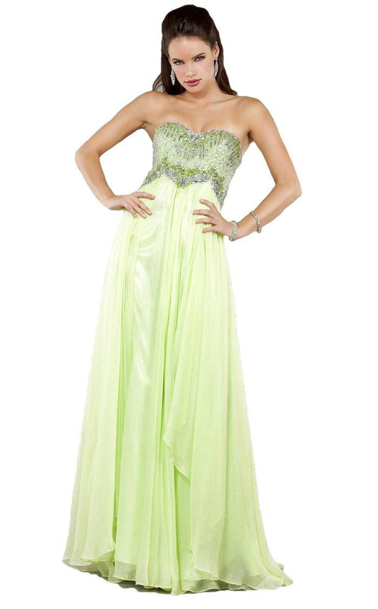 Jovani Long Strapless Formal Chiffon Dress 1920 - The Dress Outlet