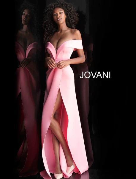Jovani Off Shoulder Formal Long Dress 66806 - The Dress Outlet