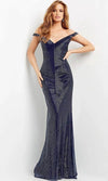 Jovani Off Shoulder Long Prom Dress 03391 - The Dress Outlet