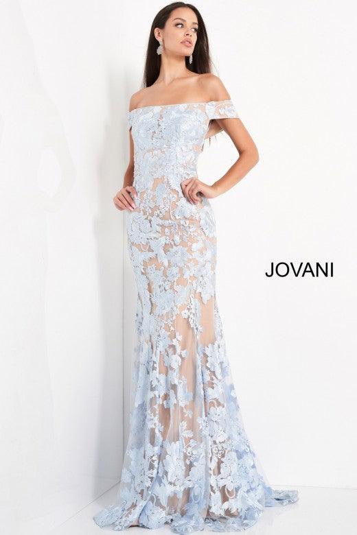 Jovani Prom Long Off Shoulder Formal Dress 02610 - The Dress Outlet