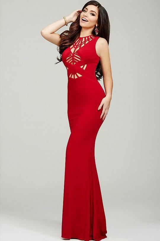Jovani Prom Long Sleeveless Formal Dress 21494 - The Dress Outlet
