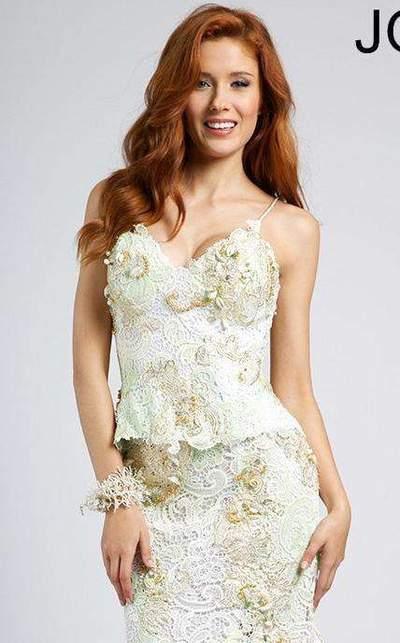 Jovani Prom Long Spaghetti Strap Formal Dress 90471 - The Dress Outlet