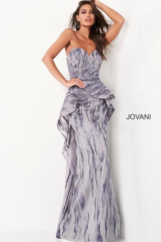 Jovani Prom Long Strapless Beaded Formal Gown 04436 - The Dress Outlet